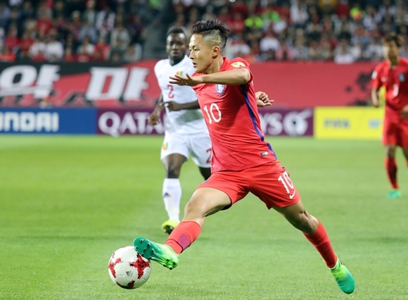 [U-20 월드컵 한국-기니] 이승우, 폭풍드리블 후 벼락같은 선제골