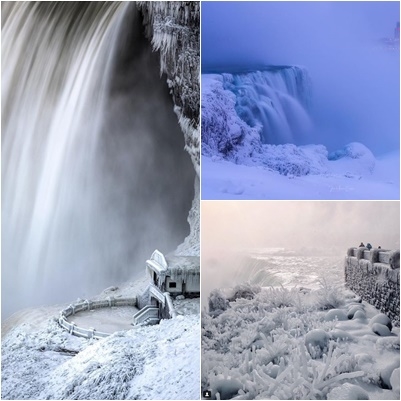 '여기는 겨울왕국?' 북극 한파는 나이아가라 폭포를 얼렸고, 환상적 풍경으로 답했다!