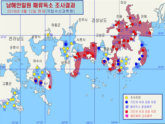 서울서 판매된 피조개서도 패류독소 검출…남해안 검출지역도 늘어