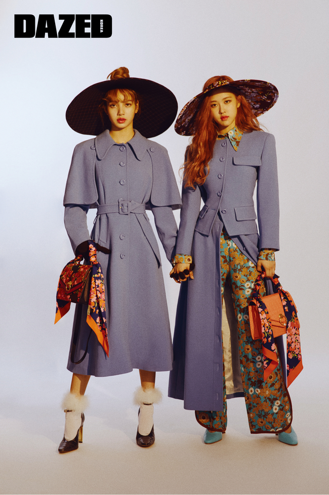 블랙핑크 로제-리사, 여름에 만나는 가을 패션