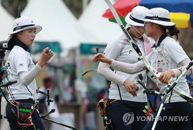 여자 양궁 리커브, 일본 꺾고 결승 진출…6연패 도전