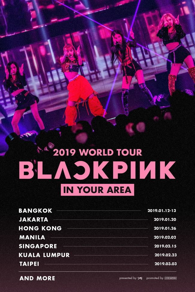 블랙핑크, 데뷔 후 첫 월드 투어…아시아 7개 도시 공개