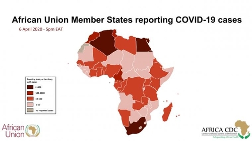 아프리카 코로나19 확진자 1만명…54개국 중 52개국서 발병