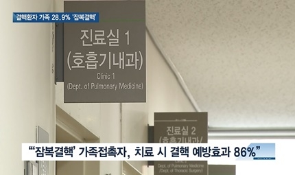 [쿠키건강뉴스] 결핵환자 가족 28.9% ‘잠복결핵’…치료 시 86% 예방