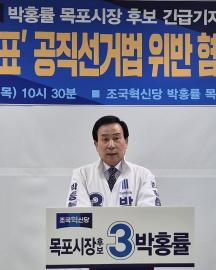 박홍률, 강성휘 피소 사건 신속 수사 촉구