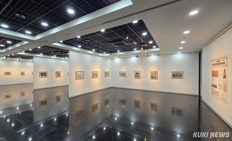 서산문화재단이 서울 강남문화재단과 협력해 운영하는 대한민국 안견미술대전 역대 주요 수상작 전시. 독자제공
