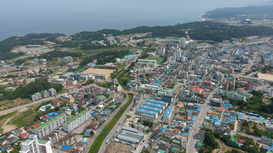 인구 증가세가 두드러진 울진읍 전경. 울진군 제공