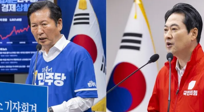 6·3 지방선거와 재보궐선거 본투표를 하루 앞둔 2일, 정청래 더불어민주당 총괄상임선대위원장과 장동혁 국민의힘 상임선대위원장이 각각 기자회견과 담화문 발표를 통해 유권자들의 투표 참여를 호소했다. 연합뉴스