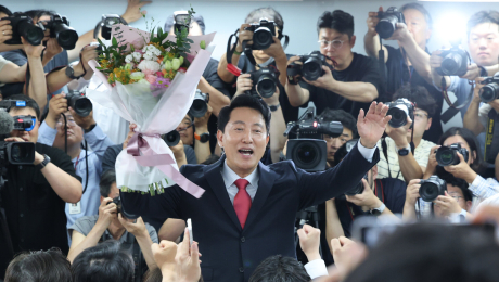 막판 선거 뒤집혔다…오세훈, 최초 ‘5선 서울시장’ [쿠키포토]