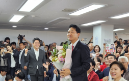 오세훈 서울시장 당선…“평범하고 성실한 시민의 승리” [쿡 정치포토]
