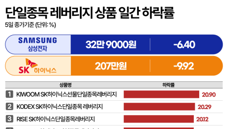 “삼전·하닉 믿고 2배 베팅했는데”…급락장에 드러난 ‘단일종목 레버리지‘ 위험성