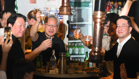형님들의 ‘삼쏘 회동’…젠슨 황·최태원·구광모·이해진 뭉쳤다 [쿠키포토]