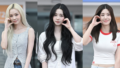 카리나·윈터·권은비, 월드컵 원정 응원…멕시코行 [쿠키포토]