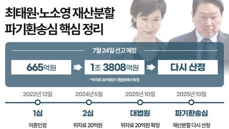 ‘평가시점’에 쏠린 눈…최태원 재산분할 24일 결론, 쟁점은